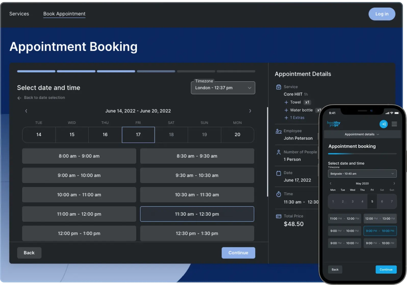 Jambooker booking form