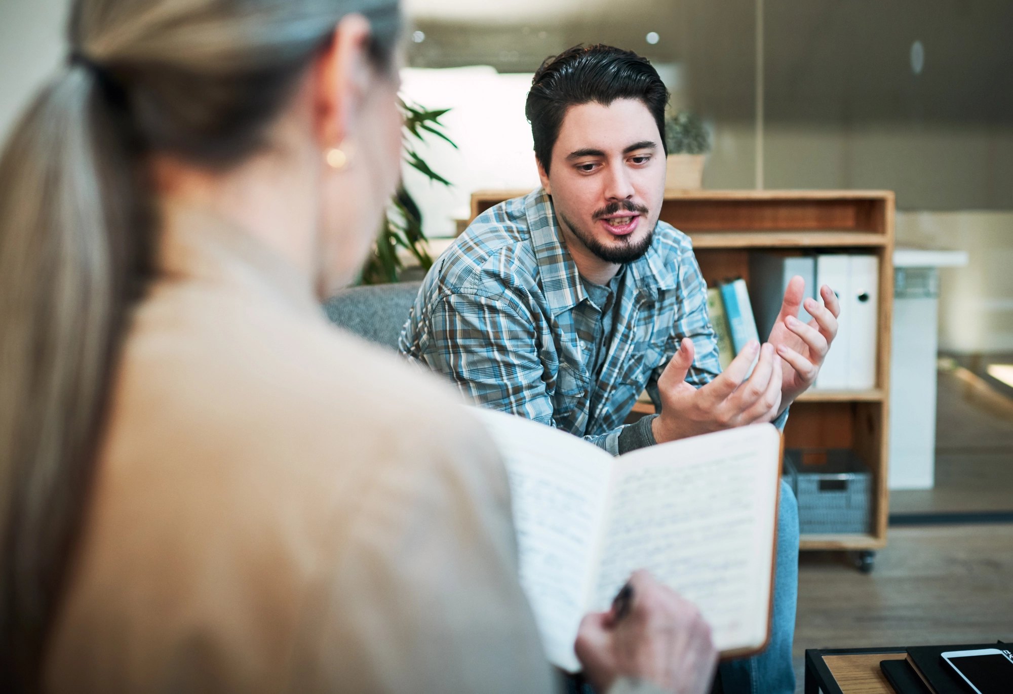 Private tutor and student during a private lesson